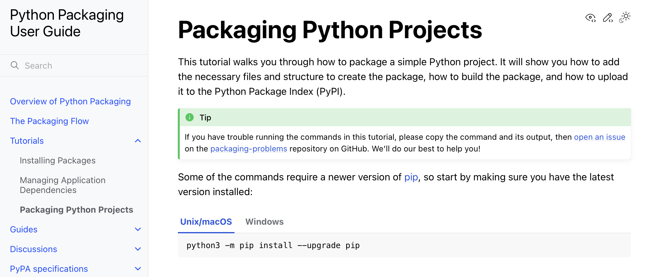 Python Packaging User Guide, Packaging Python Projects Tutorial